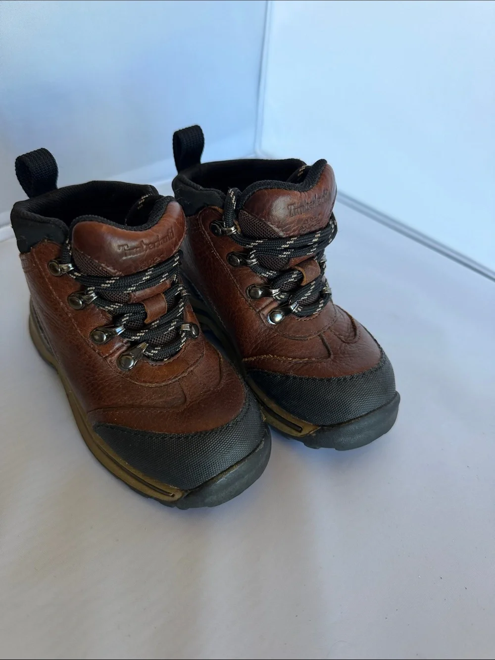 Kids Brown Leather Hiking Boots - Durable Trail Shoes